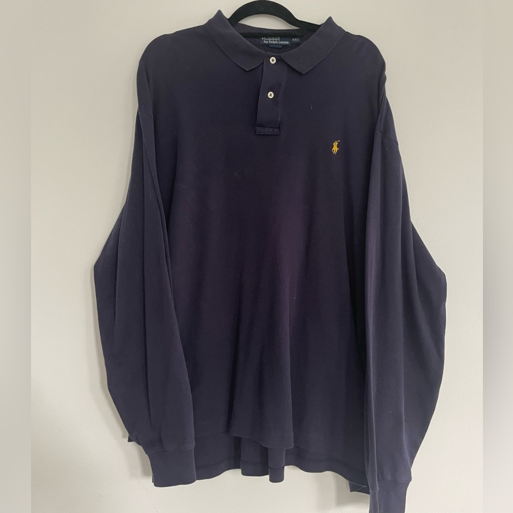 Ralph Lauren Button long sleeve sweatshirt NAVY BLUE